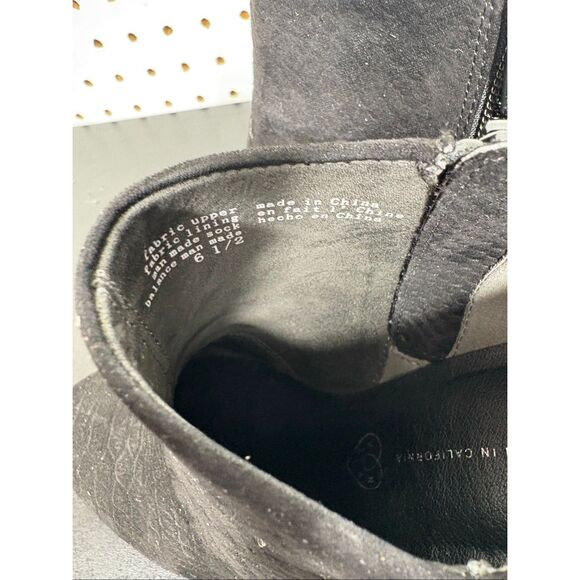 BC Footwear Womens Kettle Black Faux Suede Snake Print Ankle Zip Boots Size 6.5 - Picture 11 of 11